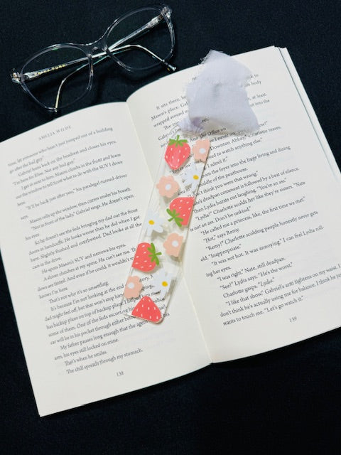 Strawberry/Flower Bookmark